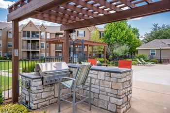 Outdoor kitchen and firepit